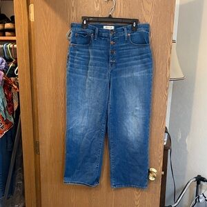 Madewell Slim Wide leg cropped jeans